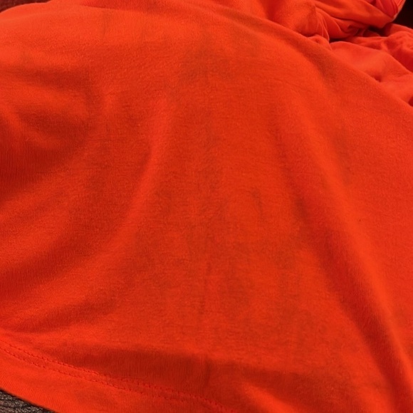 Boden elegant above knee V-neck sleeveless orange dress women’s sz 8R with flaws - Picture 12 of 12